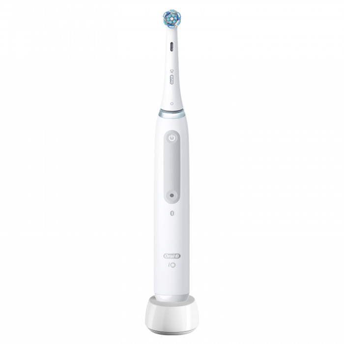 Oral-B iO Serie 4 Bianco Spazzolino Elettrico con Sensore Pressione Intelligente