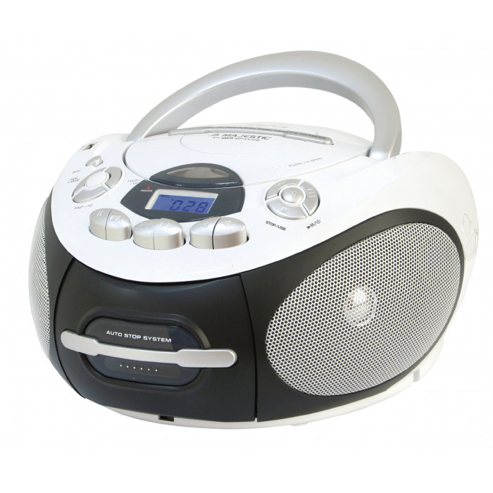 Majestic AH2387R Boom Box Compatto e Portatile con Lettore CD e MP3