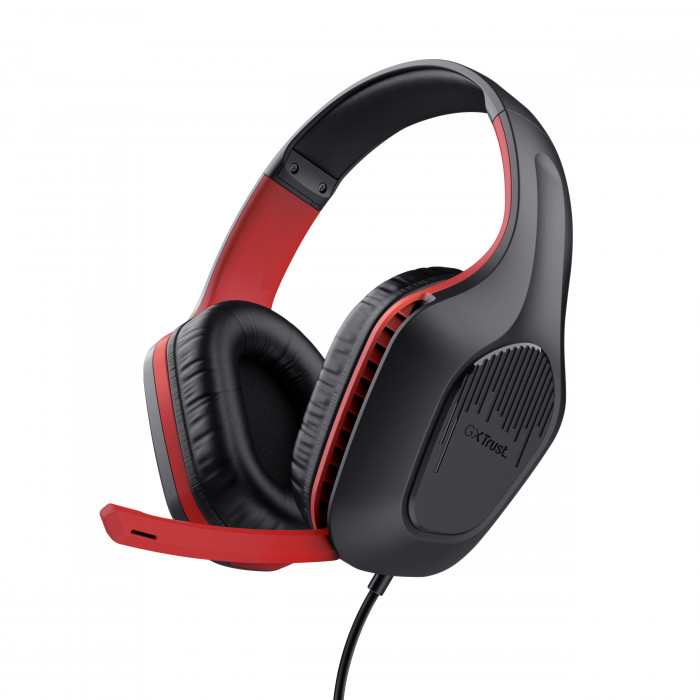 Trust GXT 415S Zirox Rosse e Nere Cuffie Gaming Over Ear con Microfono