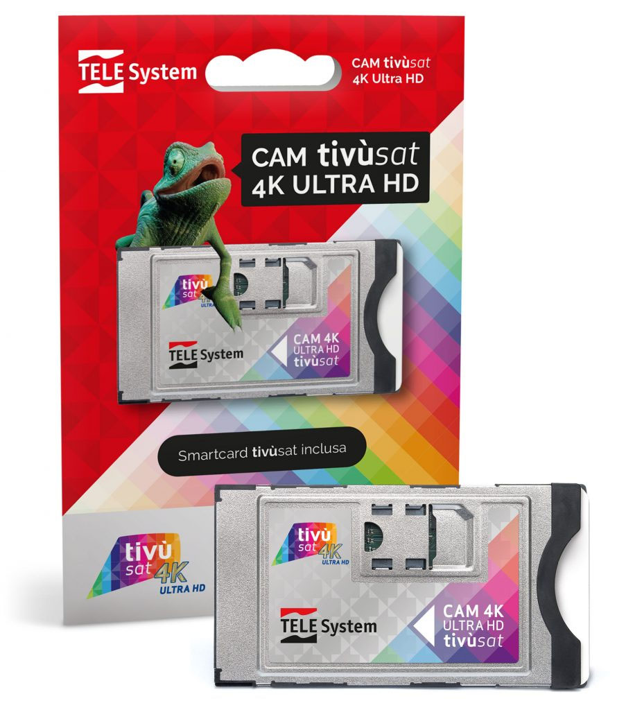 Telesystem CAM Tivusat 4K Ultra HD Smartcard Inclusa