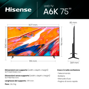 Hisense 75A69K TV LED 75...