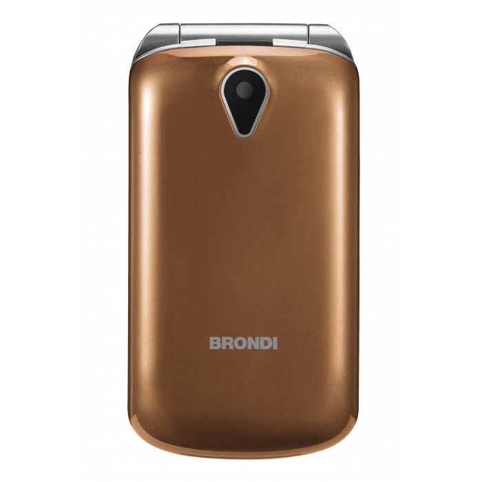 Brondi Amico Mio 4G Bronze MetalTelefono Cellulare Facilitato per Anziani