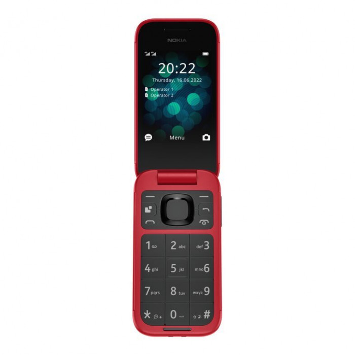 Nokia 2660 Red Cellulare a Conchiglia 4G Dual Sim