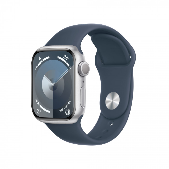 Apple Watch 9 MR913QLA Silver Smartwatch 41mm GPS M-L Alluminio