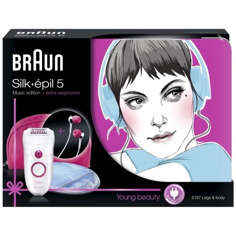 [OLD] Braun Silk-epil 5 5187 Music Edition Epilatore con Accessori e Cuffie Incluse