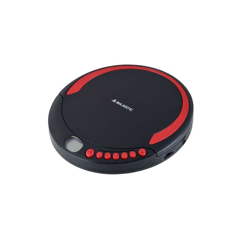 [OLD] Majestic DM 1550 MP3 Nero e Rosso Lettore CD Portatile con Anti-Shock 