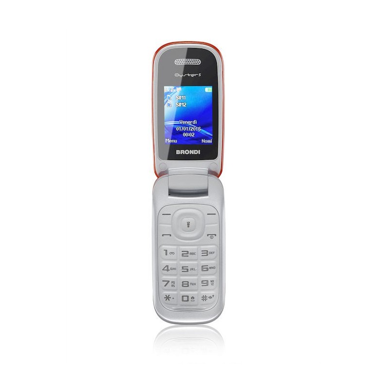 [OLD] Brondi Oyster S Rosso Telefono Cellulare Dual Sim a Conchiglia con Display Colori
