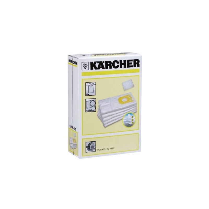 [OLD] KARCHER 6.904329 5 Sacchetti Filtro Ricambio per VC6200 VC6300