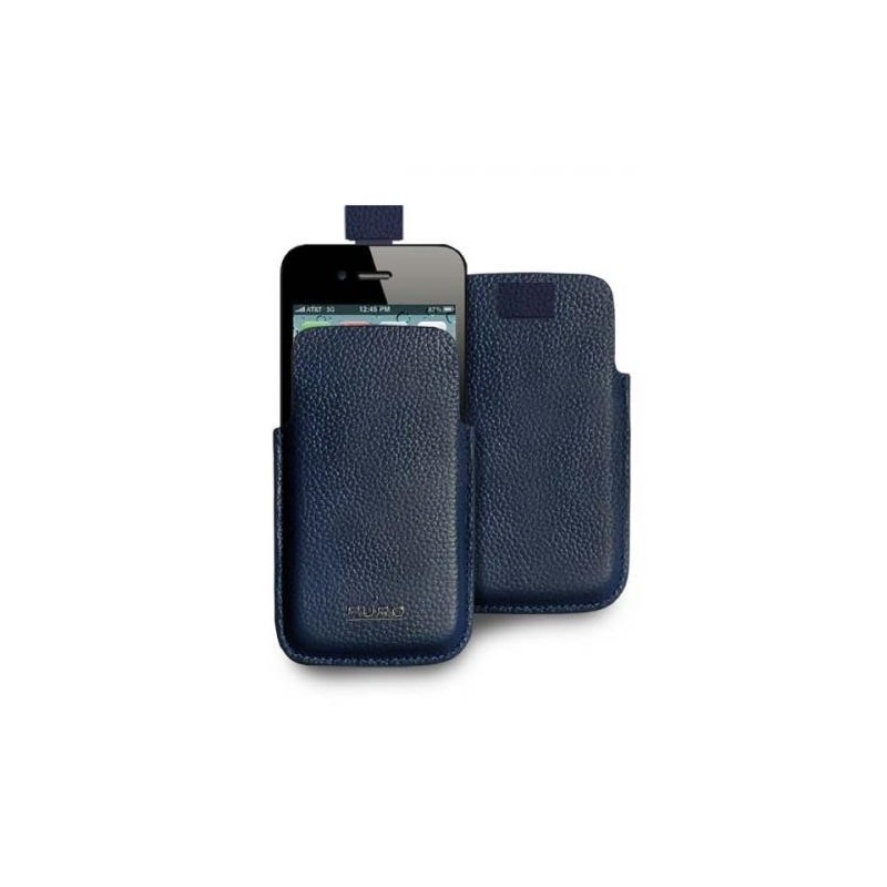 [OLD] Puro Slim Essential Custodia in Eco-Pelle Blu per Iphone 4 