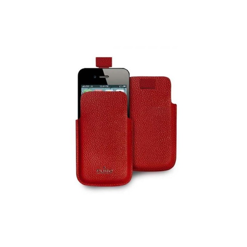 [OLD] Puro Slim Essential Custodia in Eco-Pelle Rossa per iPhone 4 