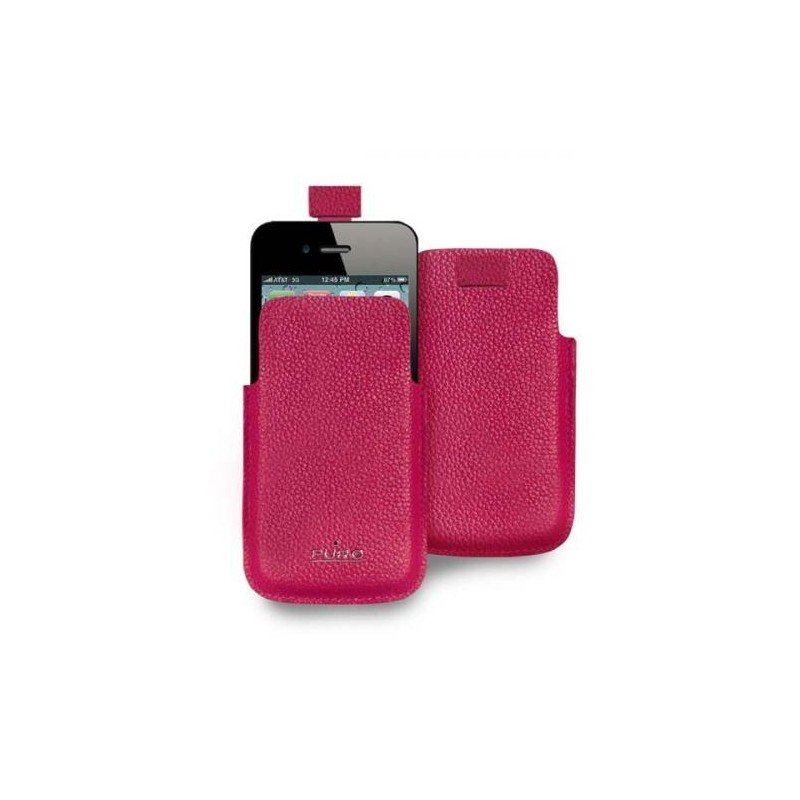 [OLD] Puro Slim Essential Custodia in Eco-Pelle Rosa per iPhone 4 