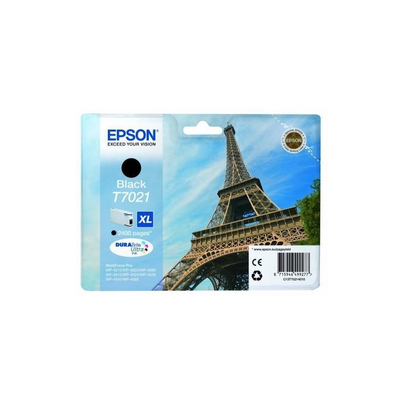 [OLD] Epson Serie Torre Eiffel T7021 XL Nero Cartuccia Inchiostro Originale
