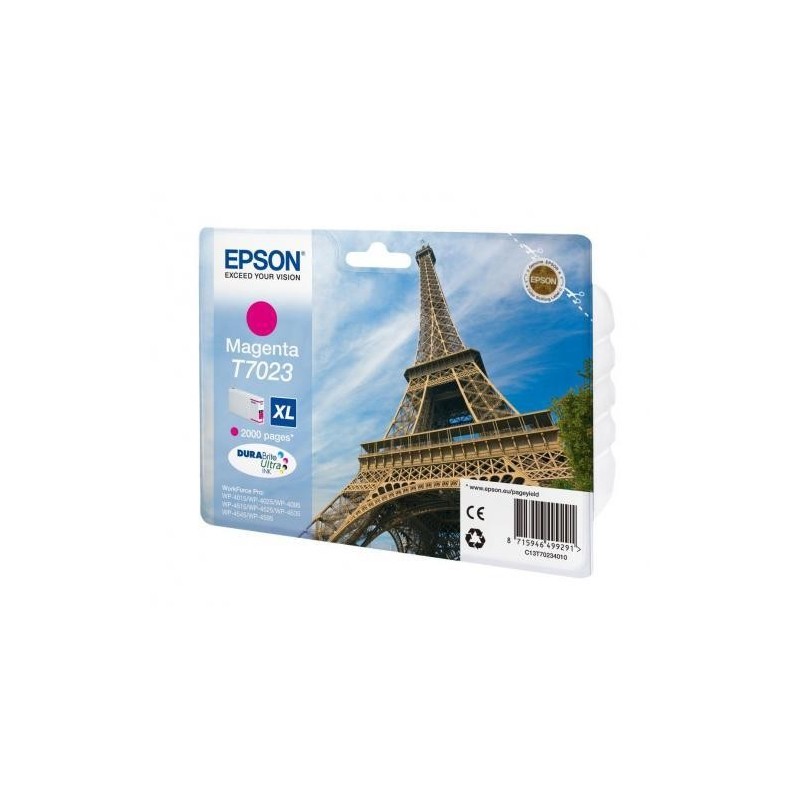 [OLD] Epson Serie Torre Eiffel T7023 XL Magenta Cartuccia Inchiostro Originale