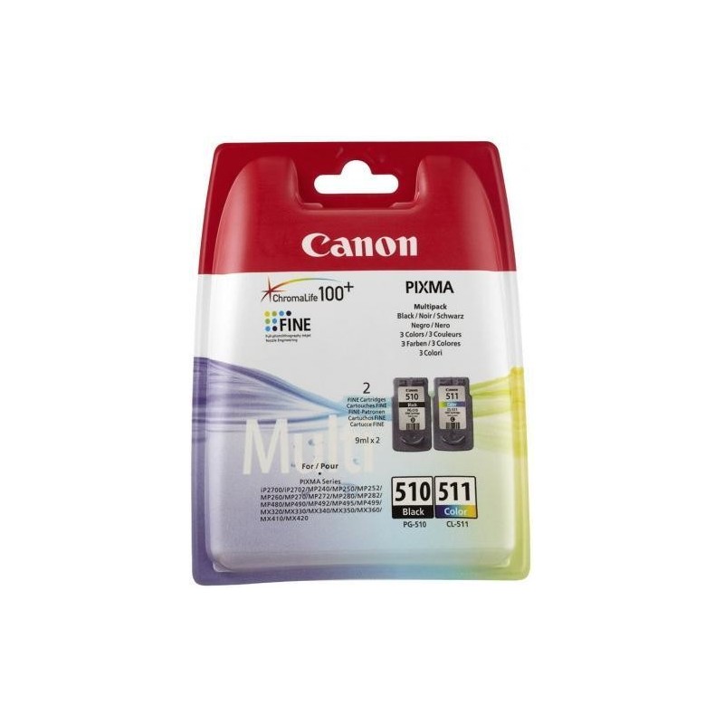 Canon PG-510/CL-511 Multipack Cartucce d'Inchiostro Nero e Tricromia