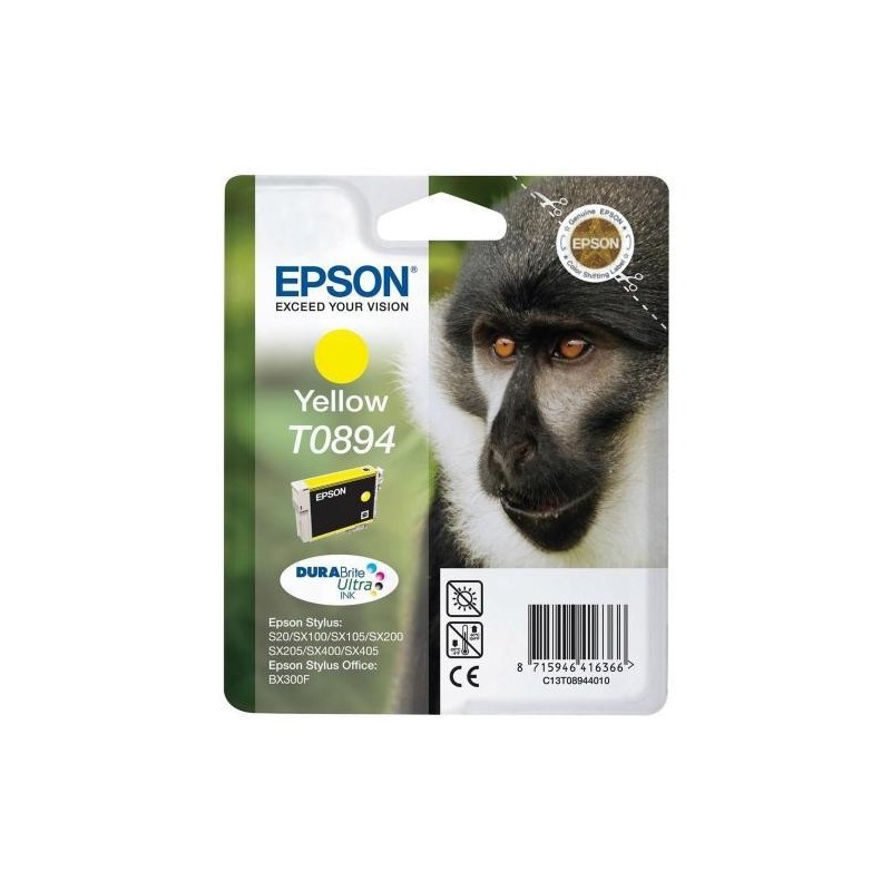 [OLD] Epson Serie Scimmia T0894 Giallo Cartuccia Inchiostro Originale