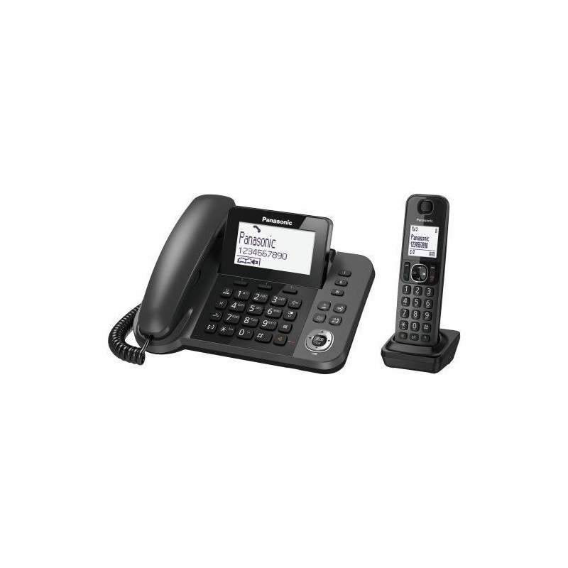 Panasonic KX-TGF310 DECT Nero Telefono Fisso con Cordless Aggiuntivo