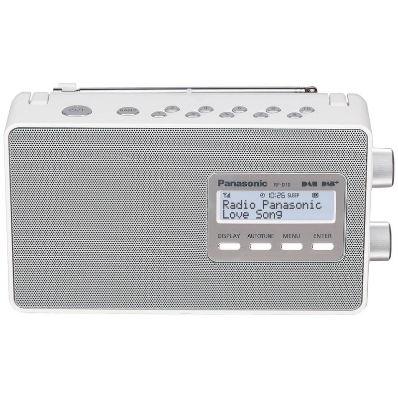 Panasonic RFD10EGW Bianco Radio Compatibile DAB/DAB+