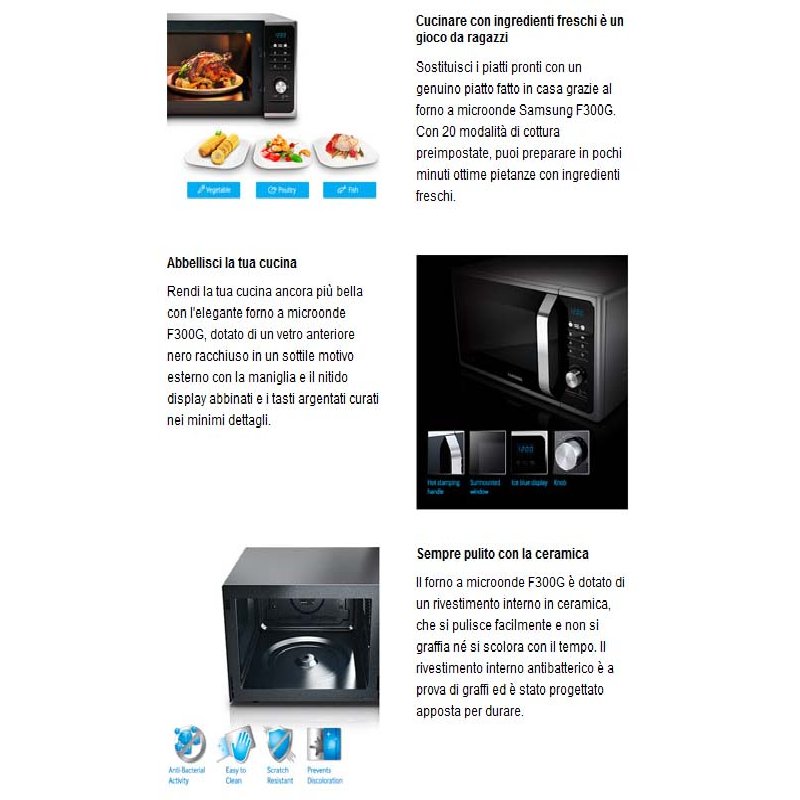 [OLD] Samsung MG23F301TCS Forno a Microonde con Grill