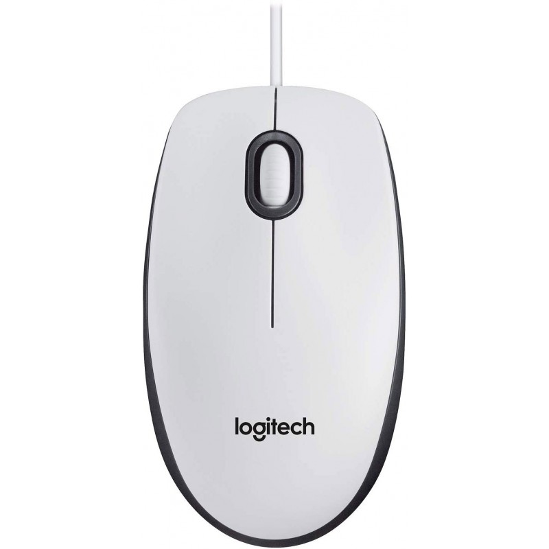 [OLD] Logitech M100 Bianco Mouse Ottico a Filo 1000 DPI USB Ambidestro
