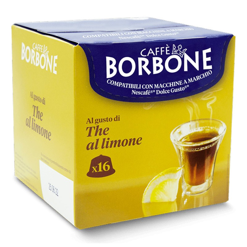 Caffe Borbone Confezione 16 Capsiule The Limone Compatibili Dolce Gusto