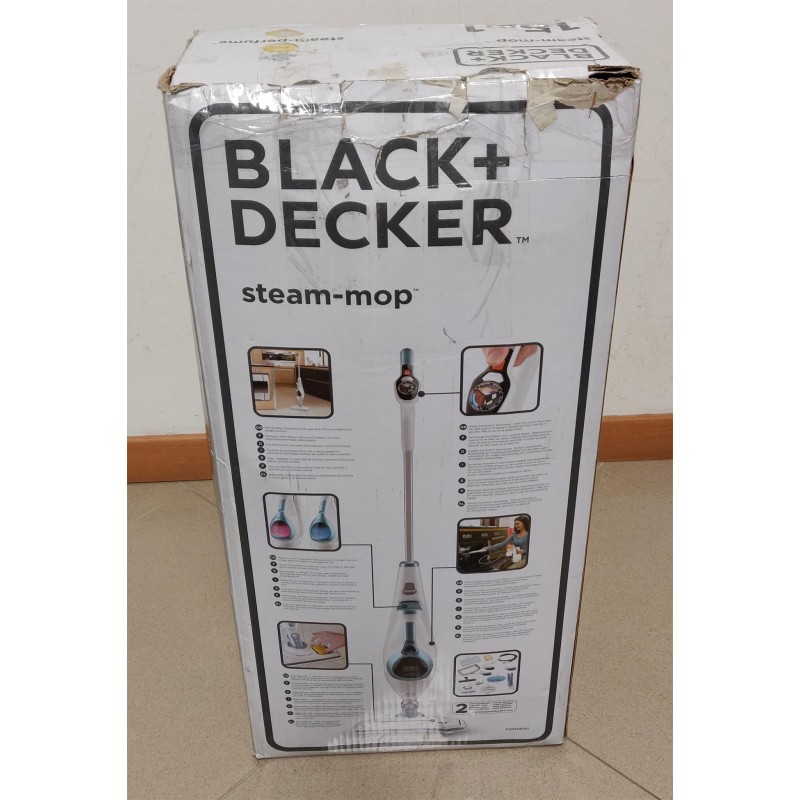 Black & Decker Scopa a Vapore Lavapavimenti Pulitore a Vapore Potenza 1600  Watt - Steam mop