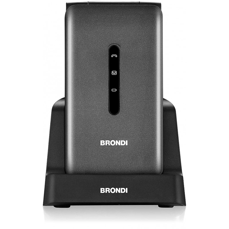 [OLD] Brondi Amico Flip 4G Grigio Cellulare a Conchiglia Dual Sim 4G