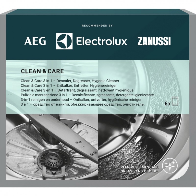 [OLD] Electrolux M3GCP400 Kit Pulizia 3 in 1 per Lavatrice e Lavastoviglie 6 Bustine