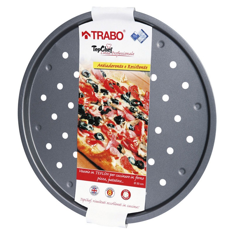 Trabo BB014 Piatto per Pizza in Teflon Diametro 33 Cm