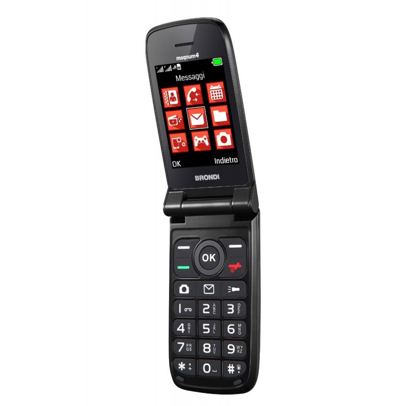 Brondi Magnum 4 Nero Telefono Cellulare con Tasti Dual Sim