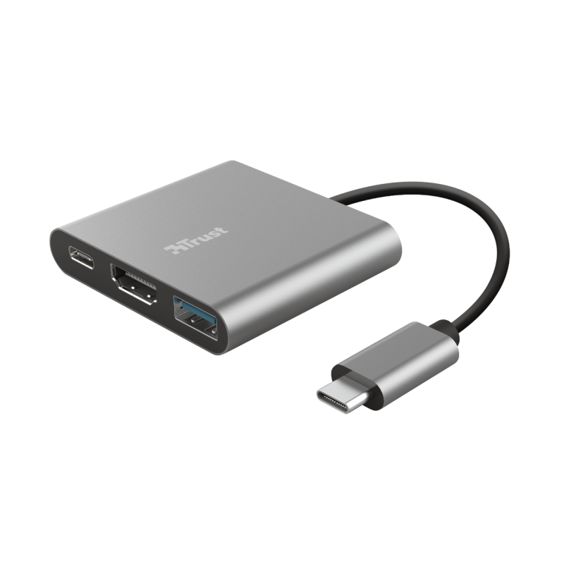 Trust Dalyx Adattatore USB-C Multiporta 3-in-1 Silver