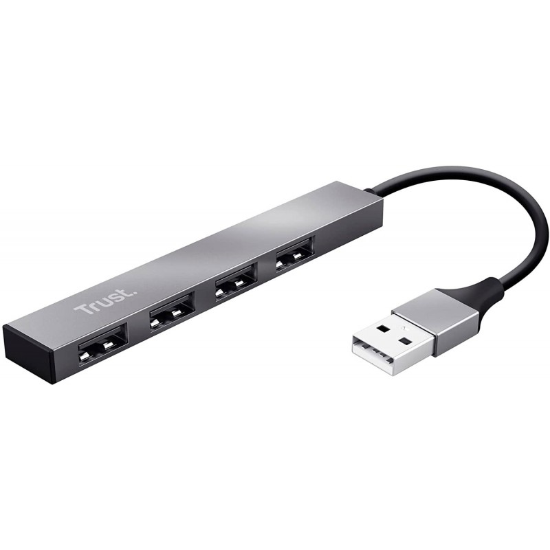 Trust Halyx Aluminium Adattatore 4-Port Mini USB Hub