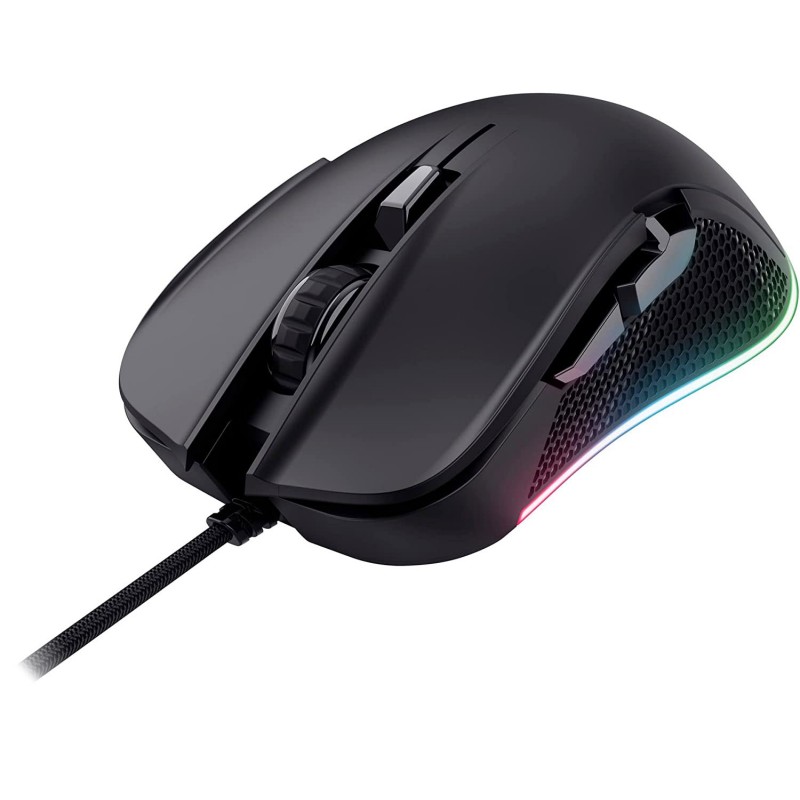 Trust GXT922 YBAR Nero Mouse da Gaming Cablato con Illuminazione RGB