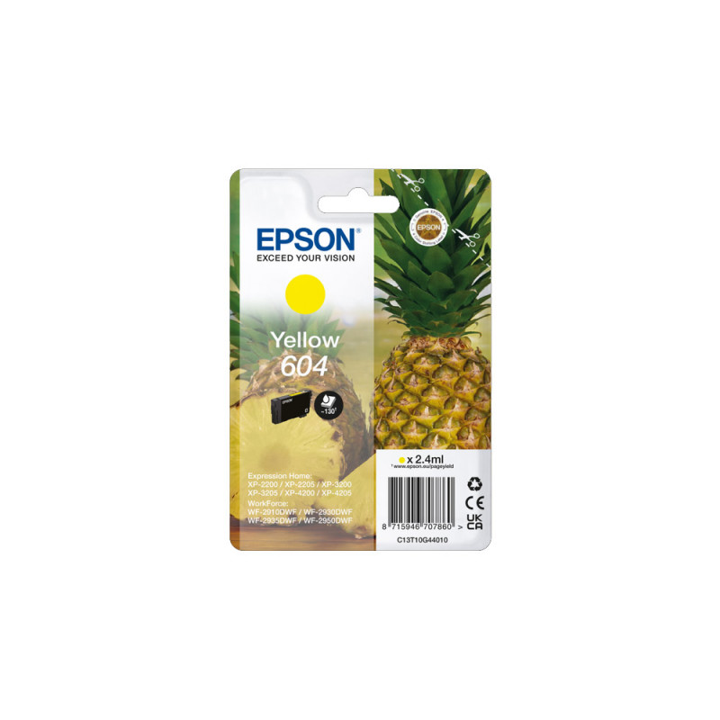 Epson 604 Ananas Giallo Cartuccia Inkjet Originale