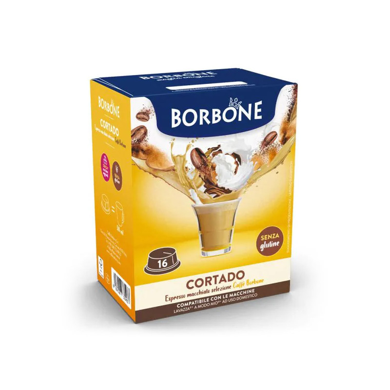 Caffè Borbone Confezione 16 Capsule Cortado Compatibili A Modo Mio